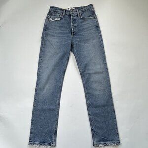 Agolde Women’s 24 Riley High Rise Straight Crop Denim Jeans